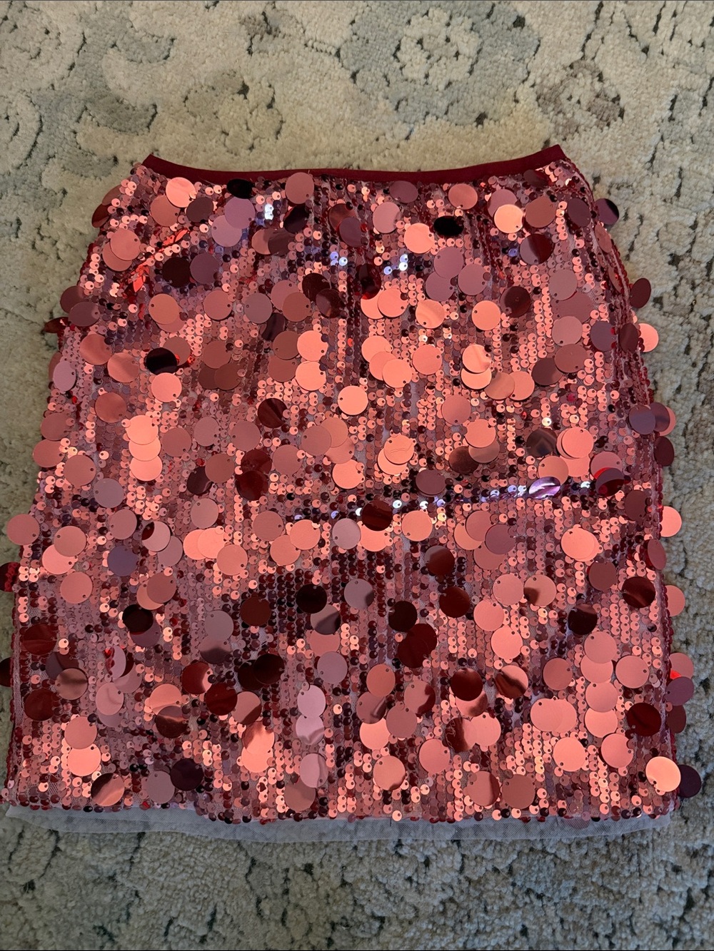 Lola and the boys Girls Sequined Pink Party Mini Skirt